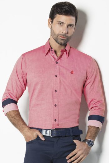 Camisa Patriot - Slim Fit - Algodón - Rojo Jaspe, XXL