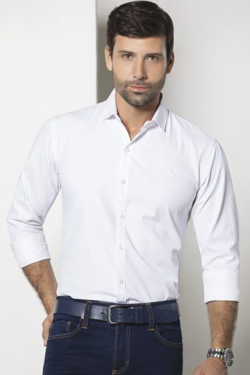 Camisa Charleston - Slim Fit - Blanco, XLG