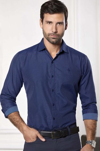 Camisa Navigation Prints - Slim Fit - Turqui Print X, XL