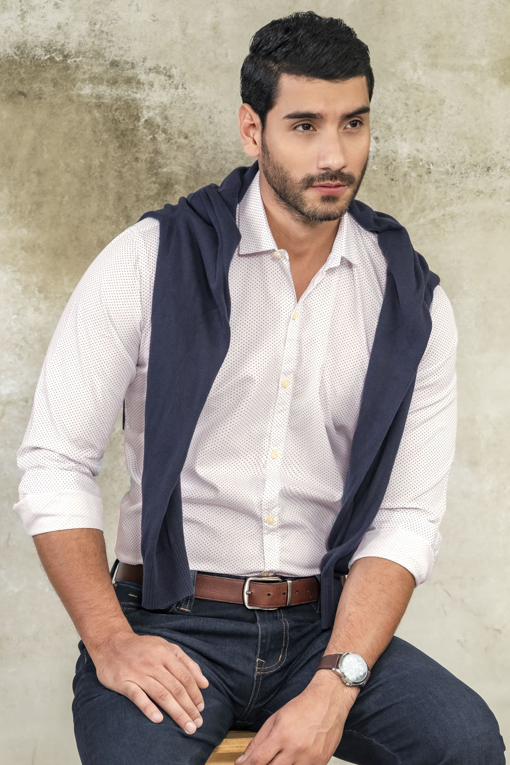 Camisa Seattle Miniprints - Slim Fit - Algodon Poplin
