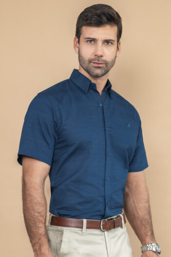 Camisa Premium Lake Tahoe - Regular Fit - Algodon Dobby - Azul Petroleo, 2XL