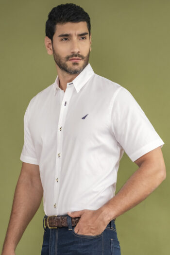 Camisa Premium Seaside - Regular Fit - Algodon Twill - Blanco, 2XL
