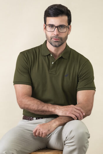 Polo Maritime Ocean - Pique Stretch - Verde Militar, XL