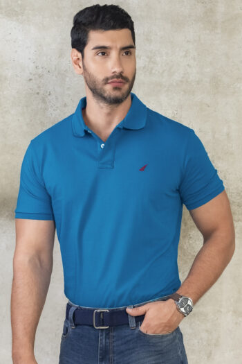 Polo Maritime Ocean - Pique Stretch - Turquesa, XL