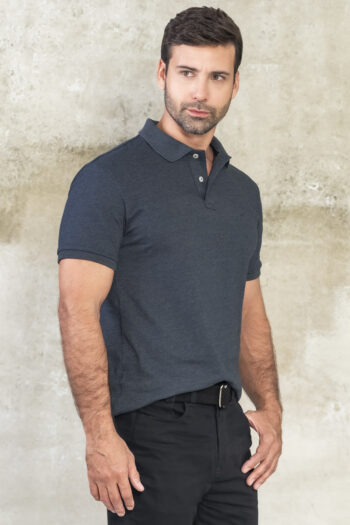 Polo Premium Rhode Island - Pique Stretch - Azul Turquí Jaspe, XL