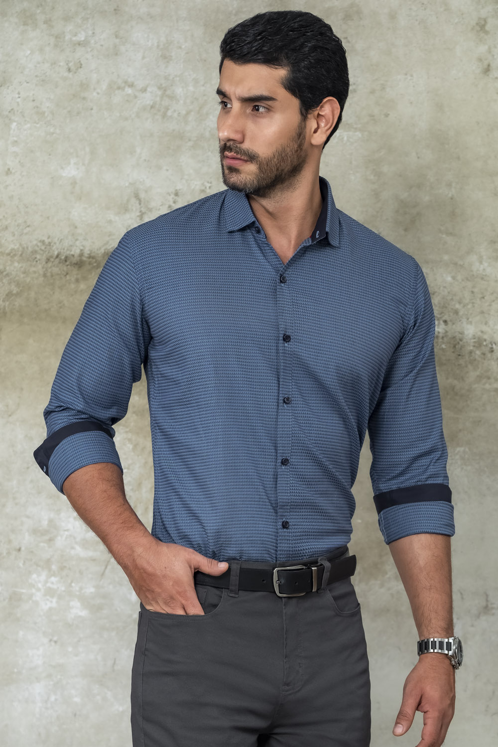 Camisa Springdale Print - Slim Fit - Algodón Poplin
